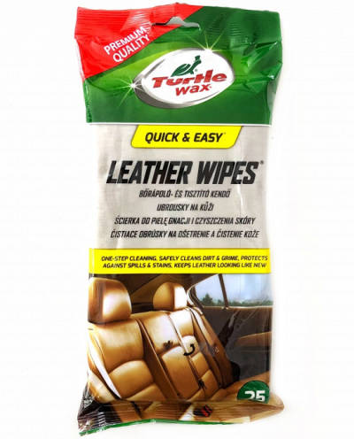 Servetelele pentru intretinere piele TURTLE WAX Leather Wipes TWFG0014, 25 bucati
