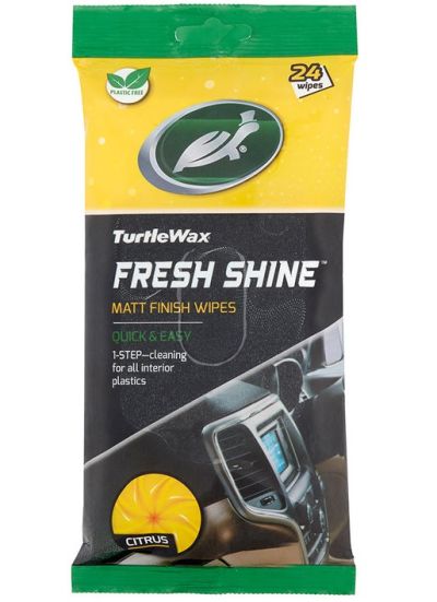 Servetelele umede pentru bord TURTLE WAX TWFG0012, 25 bucati, efect mat, aroma de citrice